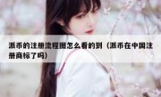 派币的注册流程图怎么看的到（派币在中国注册商标了吗）