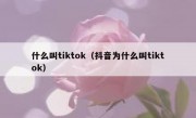 什么叫tiktok（抖音为什么叫tiktok）