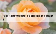 卡盟下单软件有哪些（卡盟在线自助下单网站）