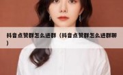 抖音点赞群怎么进群（抖音点赞群怎么进群聊）