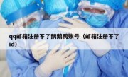 qq邮箱注册不了鹅鹅鸭账号（邮箱注册不了id）