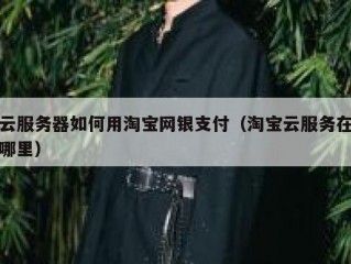 云服务器如何用淘宝网银支付（淘宝云服务在哪里）