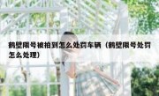 鹤壁限号被拍到怎么处罚车辆（鹤壁限号处罚怎么处理）