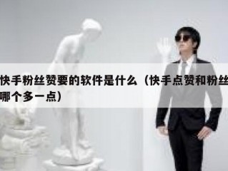 快手粉丝赞要的软件是什么（快手点赞和粉丝哪个多一点）