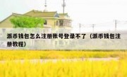 派币钱包怎么注册账号登录不了（派币钱包注册教程）