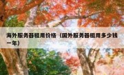 海外服务器租用价格（国外服务器租用多少钱一年）