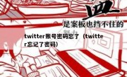 twitter账号密码忘了（twitter忘记了密码）