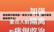 租用国外服务器一般多少钱一个月（国外服务器租用平台）