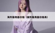 海外服务器价格（国外服务器价格表）