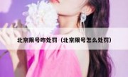 北京限号咋处罚（北京限号怎么处罚）
