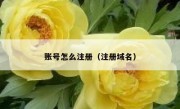 账号怎么注册（注册域名）
