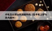 手机怎么把ip改到国外的（在手机上把ip改为国外）