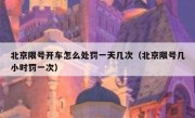 北京限号开车怎么处罚一天几次（北京限号几小时罚一次）