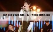 国内大流量服务器是什么（大流量服务器租用）