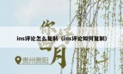 ins评论怎么复制（ins评论如何复制）