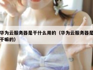 华为云服务器是干什么用的（华为云服务器是干嘛的）