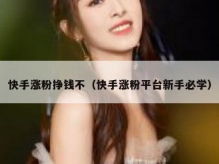 快手涨粉挣钱不（快手涨粉平台新手必学）
