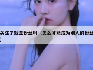 关注了就是粉丝吗（怎么才能成为别人的粉丝）