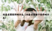 抖音点赞软件叫什么（抖音点赞那个软件叫什么）