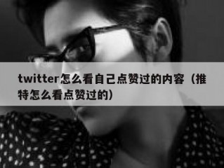 twitter怎么看自己点赞过的内容（推特怎么看点赞过的）