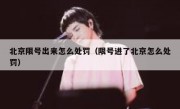 北京限号出来怎么处罚（限号进了北京怎么处罚）