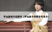 平山县城今日限号（平山县今天限车号多少）