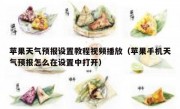 苹果天气预报设置教程视频播放（苹果手机天气预报怎么在设置中打开）