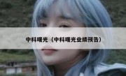 中科曙光（中科曙光业绩预告）