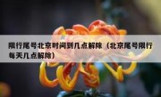 限行尾号北京时间到几点解除（北京尾号限行每天几点解除）