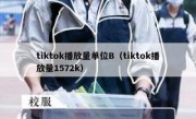 tiktok播放量单位B（tiktok播放量1572k）