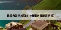 云服务器网站取名（云服务器配置网站）