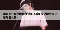 派币能兑现吗现在在哪里（派币能兑现吗现在在哪里兑现）