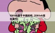 tiktok属于中国的吗（tiktok现在属于）