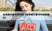 北京限行尾号和时间（北京限行尾号时间表图片）
