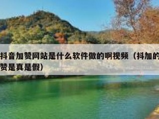 抖音加赞网站是什么软件做的啊视频（抖加的赞是真是假）