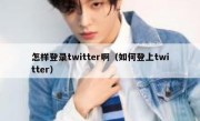 怎样登录twitter啊（如何登上twitter）