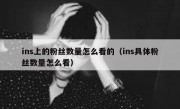 ins上的粉丝数量怎么看的（ins具体粉丝数量怎么看）