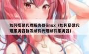 如何搭建代理服务器linux（如何搭建代理服务器群发邮件代理邮件服务器）