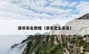 派币实名教程（派币怎么实名）