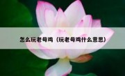 怎么玩老母鸡（玩老母鸡什么意思）