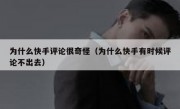 为什么快手评论很奇怪（为什么快手有时候评论不出去）