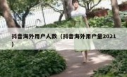 抖音海外用户人数（抖音海外用户量2021）