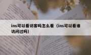 ins可以看访客吗怎么看（ins可以看谁访问过吗）