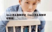 ins上怎么复制评论（ins上怎么复制评论链接）