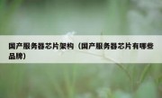 国产服务器芯片架构（国产服务器芯片有哪些品牌）