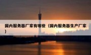国内服务器厂家有哪些（国内服务器生产厂家）