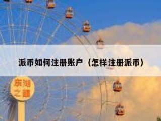 派币如何注册账户（怎样注册派币）