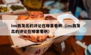 ins我发出的评论在哪里看啊（ins我发出的评论在哪里看啊）