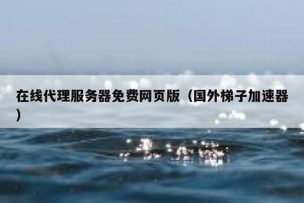 在线代理服务器免费网页版(国外梯子加速器) 第1张 在线代理服务器免费网页版(国外梯子加速器) 第1张