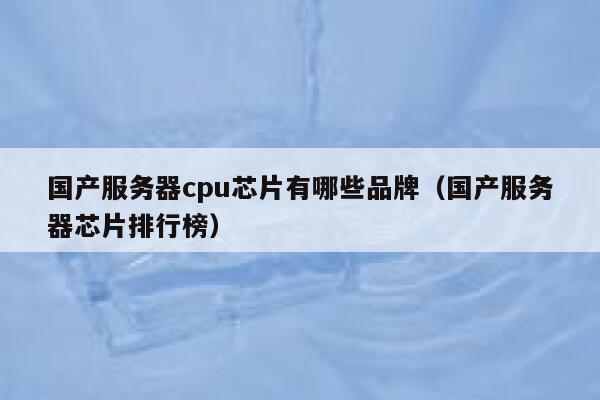 国产服务器cpu芯片有哪些品牌(国产服务器芯片排行榜) 第1张 国产服务器cpu芯片有哪些品牌(国产服务器芯片排行榜) 第1张